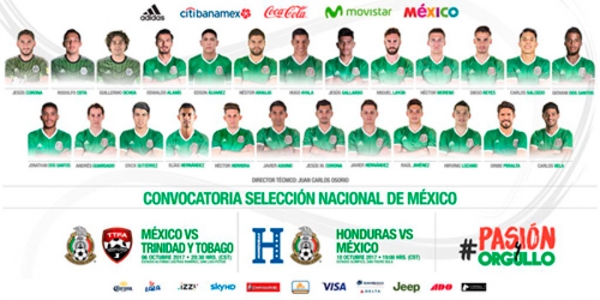 Convocan a jugadores a la Selección Nacional de México