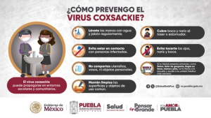 Puebla atiende brote de coxsackie en municipios