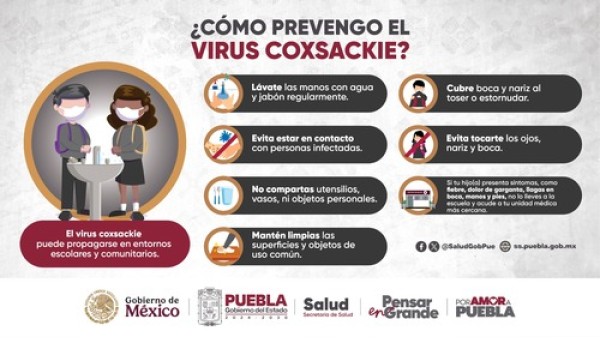 Puebla atiende brote de coxsackie en municipios