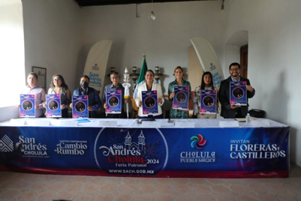 Presenta actividades de la Feria Patronal San Andrés Cholula 2024