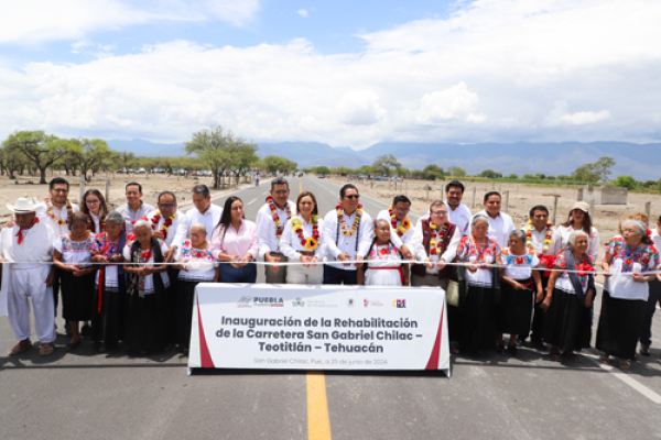 Se rehabilitó la carretera San Gabriel Chilac - Teotitlán - Tehuacán