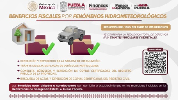 Habrá beneficios fiscales por daños de fenómenos naturales