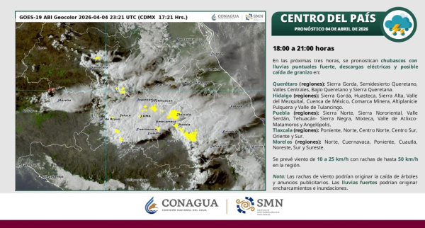 Frente frío 43 impactará en la Sierra Norte de Puebla