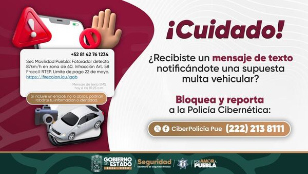 ¡Cuidado! SSP alerta sobre fotomultas fake