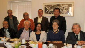 Guadalupe Daniel con columnistas