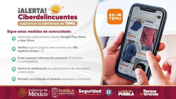 ¡Cuidado! Están suplantando a “TEMU”: SSP
