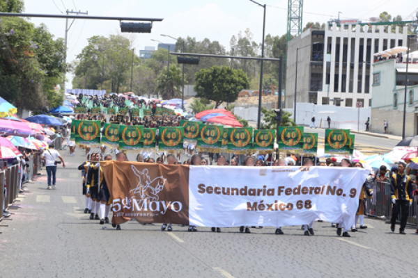 Prepararon su ensayo previo al desfile 5 de Mayo