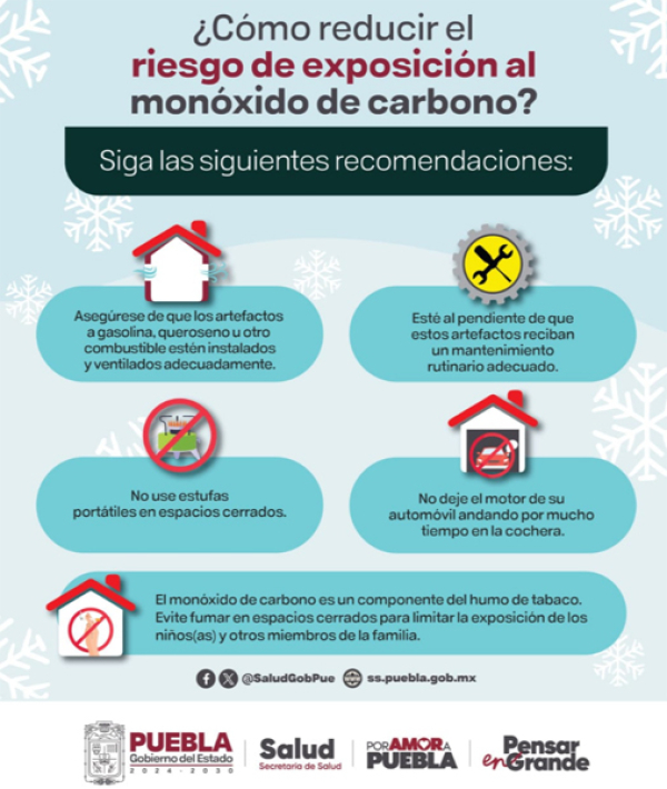 Recomendaciones para evitar intoxicaciones por monóxido de carbón