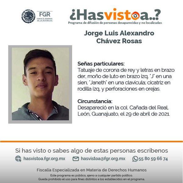 Servicio Social | Programa ¿Has visto a? FGR