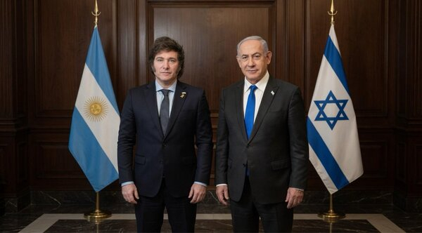 Javier Milei, presidente de Argentina | Benjamín Netanyahu, primer ministro de Israel