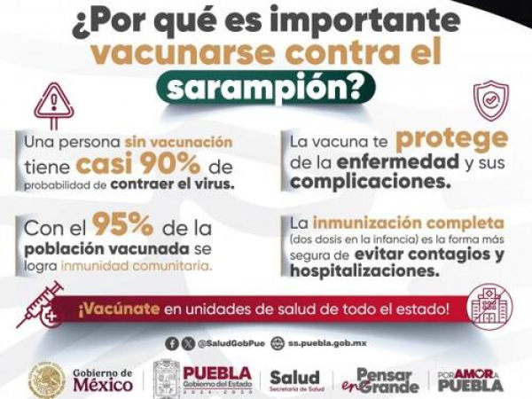 Salud exhorta a vacunarse contra el sarampi&oacute;n