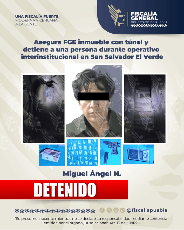 FGE catea inmueble en El Verde; hay un detenido