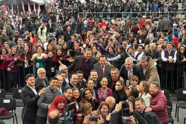 El gobernador Alejandro Armenta respalda los cien días del gobierno de la presidenta Sheinbaum