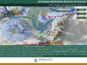 Frente frío 42 originará lluvias