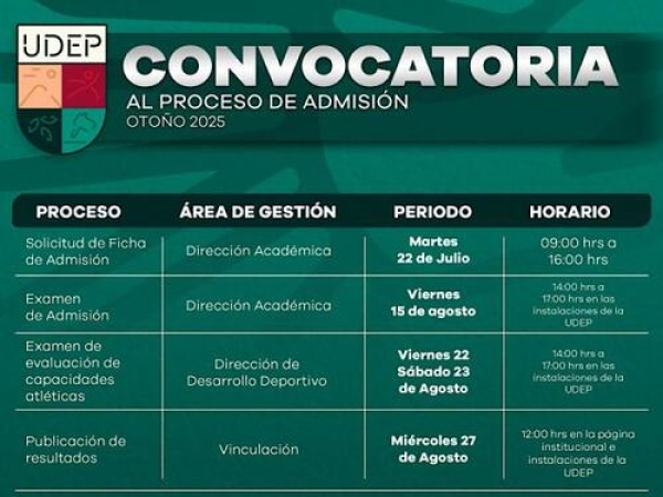 ¡Checa la convocatoria y pre-registro para la UDEP!