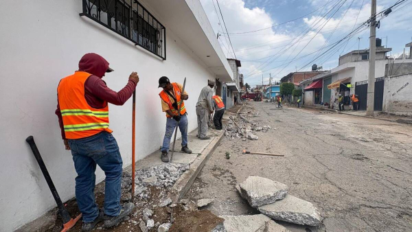 Avanza rehabilitación vial en San Jerónimo Caleras