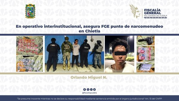 FGE incauta punto de narcomenudeo en Chietla