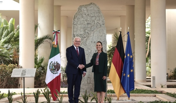 Presidenta Sheinbaum recibe a su homólogo de Alemania