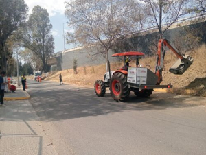 Realizan barrido mec&aacute;nico en zona de los Estadios