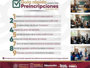 Febrero, mes de las preinscripciones: SEP