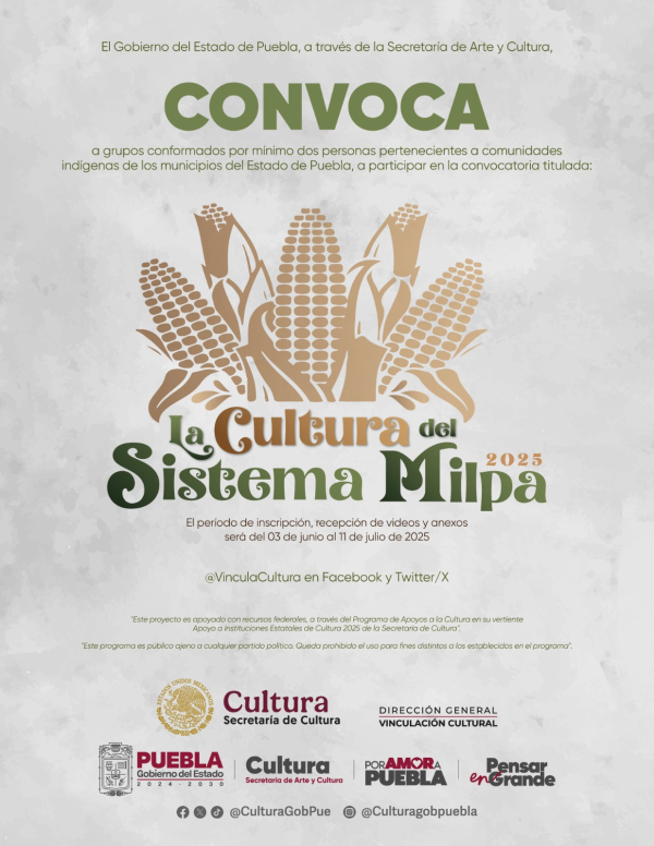 Inicia la convocatoria de “La Cultura del Sistema Milpa”