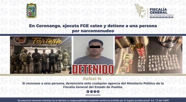 Cateo en Coronango deja una persona detenida