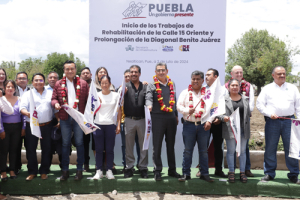 Se realizó el banderazo construcción con concreto en la Calle 15 oriente