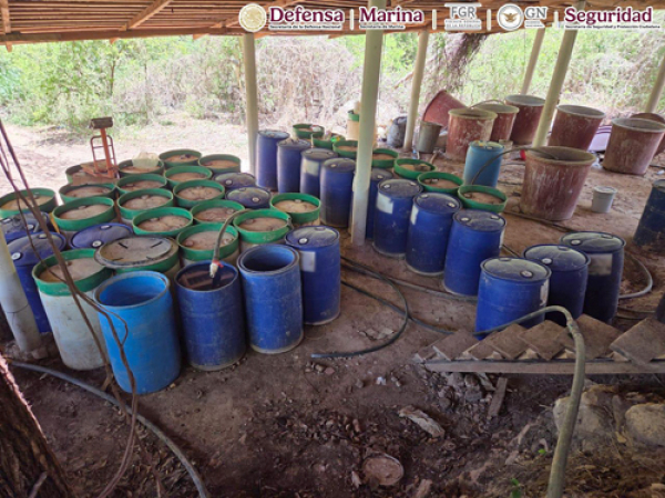 Aseguran en Chiapas y Guerrero 2.5 toneladas de metanfetamina