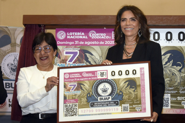 Con billete, Lotería Nacional conmemora bicentenario del Colegio del Estado
