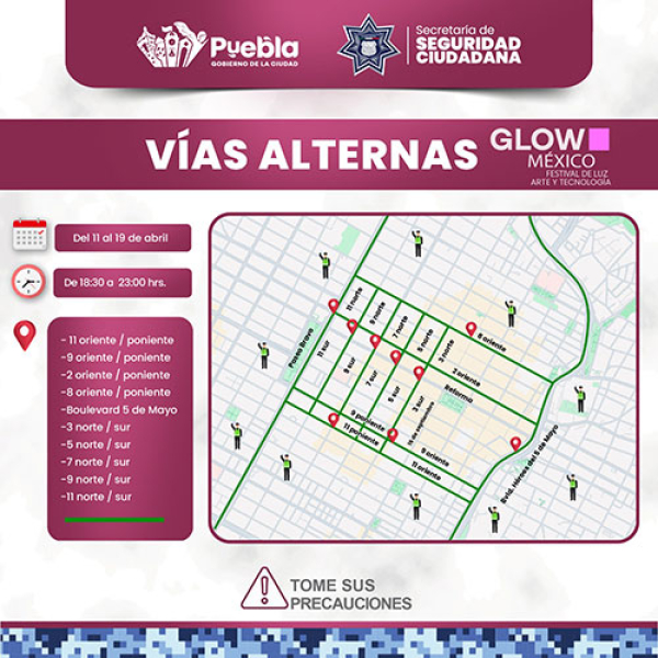 Vías alternas por Festival Glow México