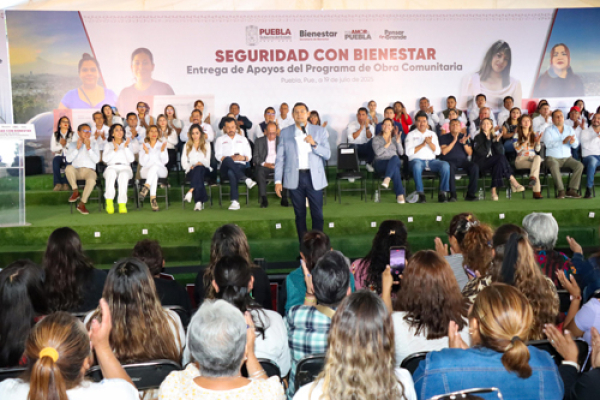 Gobierno de Puebla fortalece seguridad comunitaria con bienestar
