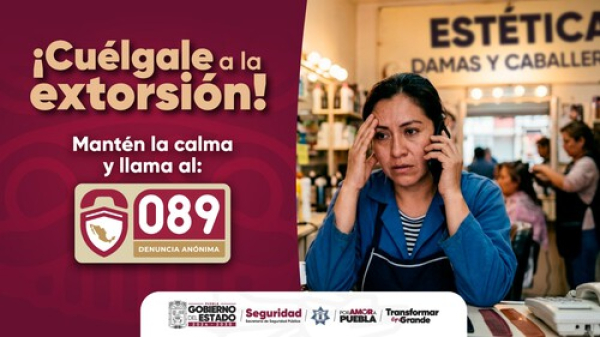 SSP combate extorsión en Tecamachalco