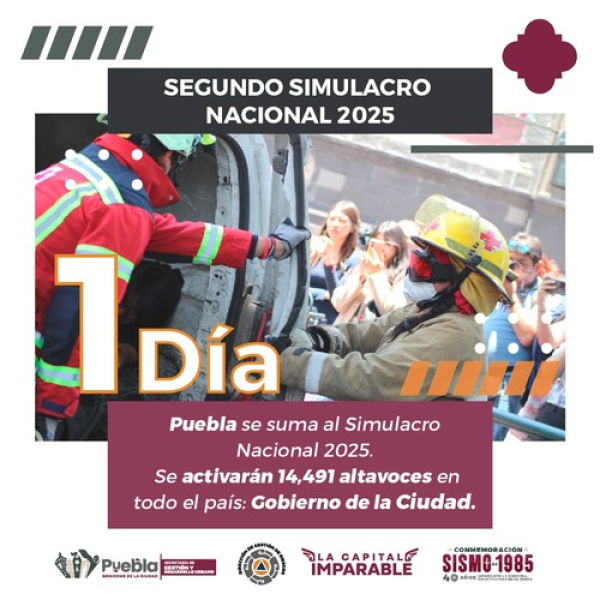 Puebla Capital invita al Segundo Simulacro Nacional