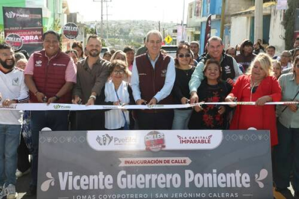 Entrega pavimentación en San Jerónimo Caleras