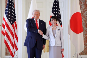 Donald Trump, presidente de EE.UU. | Sanae Takaichi, primer ministra de Jap&oacute;n