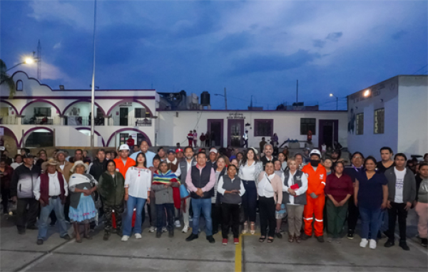 San Miguel Canoa ya cuenta con luminaria LED