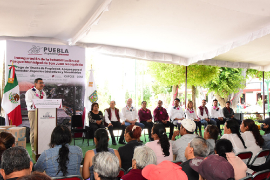 El parque municipal de Ixcaquixtla quedó inaugurado