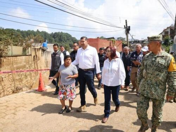 Inicia reconstrucción en Huauchinango: Armenta