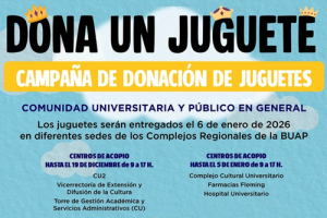BUAP invita a la campaña “Dona un juguete”