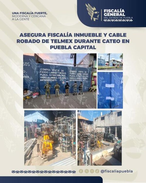 Incautan cable Telmex robado en Santa Rosa