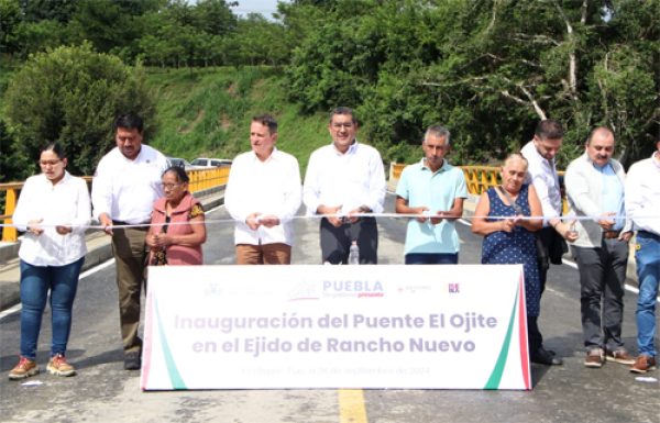 Entrega gobernador SCP puente La Ceiba – La Unión