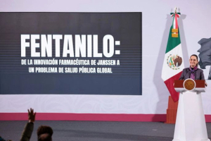 La presidenta Claudia Sheinbaum presenta la campaña contra el fentanilo