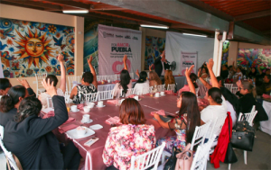 Ceci Arellano se reúne con las presidentas del DIF de las Juntas Auxiliares