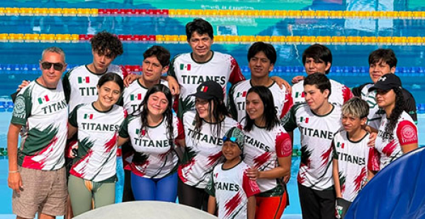 Titanes Club Alpha brillan en torneo internacional de natación Colombia