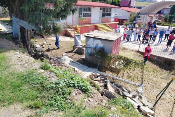Revisa CAPCEE daños en preescolar de Caleras