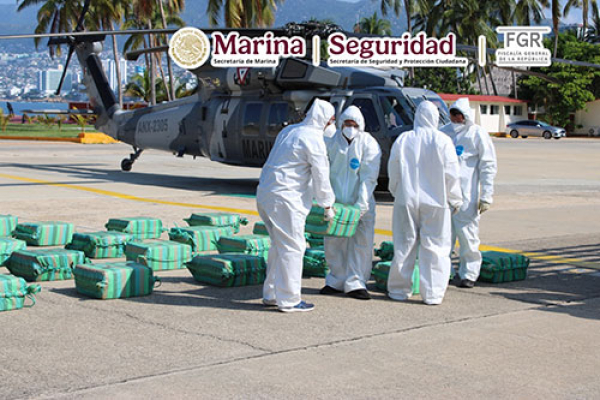 Operación marítima en Guerrero, aseguran 1.9 toneladas de droga