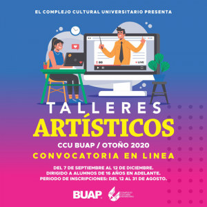 CCU BUAP abre talleres artísticos en línea para jóvenes y adultos