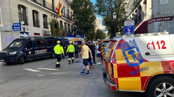 Emergencia en calles de Madrid, España