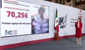 Más de 70 mil apoyos entregados a damnificados por lluvias