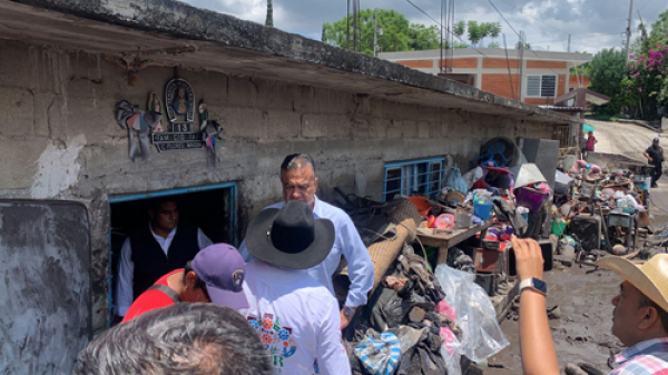 Tras la tromba en los municipios afectados de Puebla, se realizó un recorrido